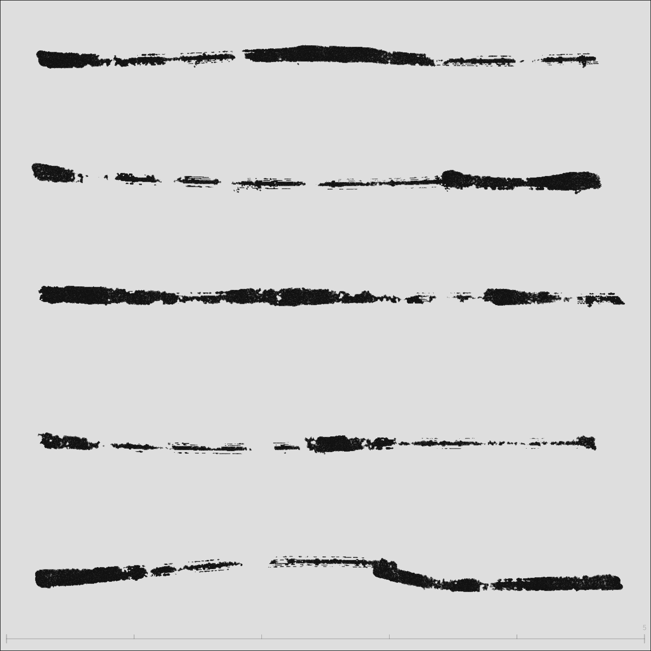 Five horizontal strokes screenshot (top)