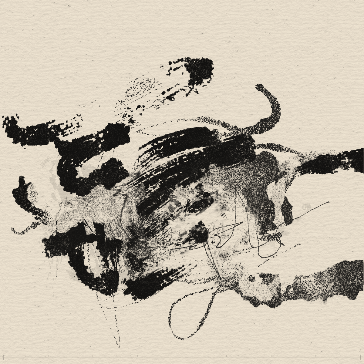 Abstract Ink #003 — 8 strokes, 1 flow of gestural force