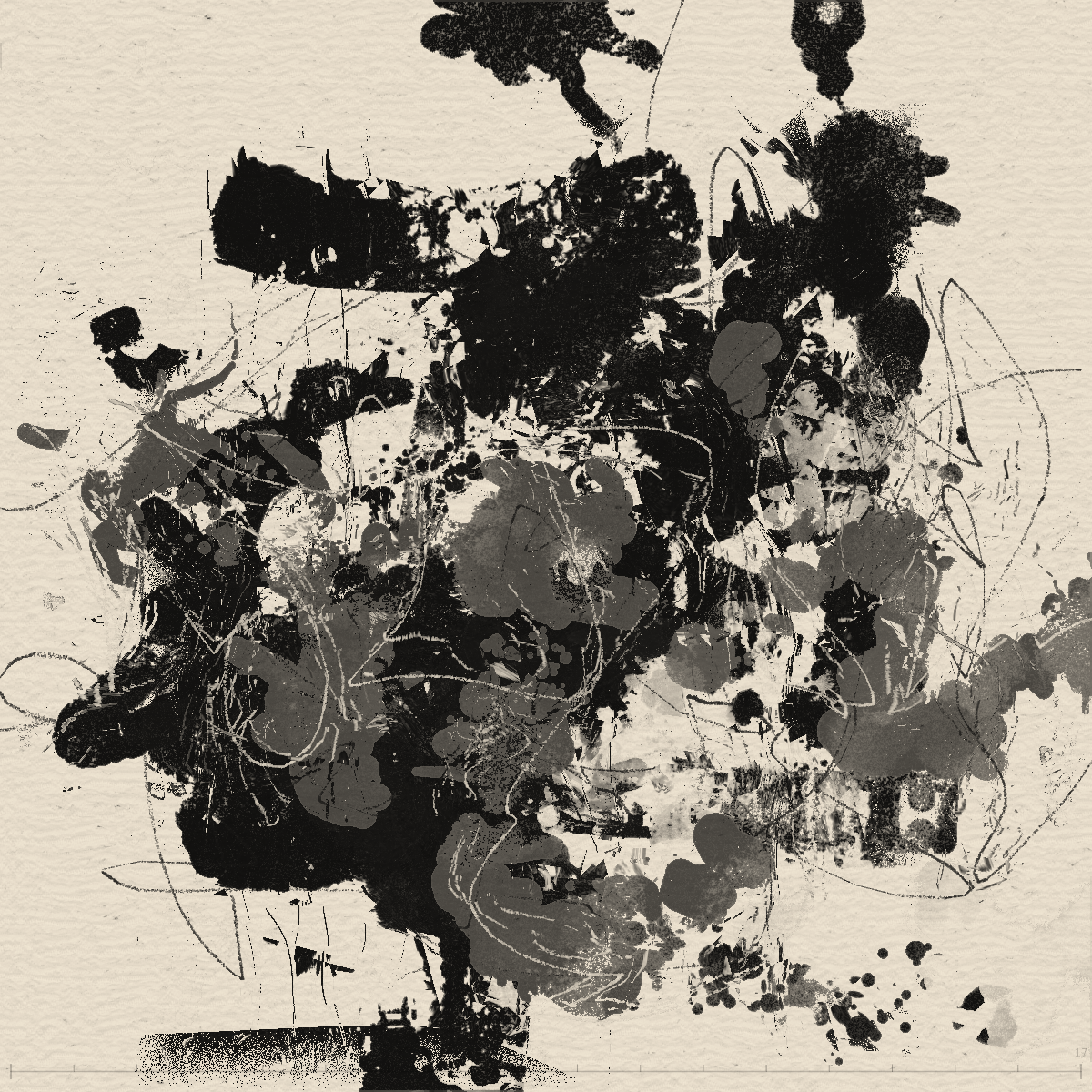 Abstract Ink #006 — 17 strokes, 5 flows